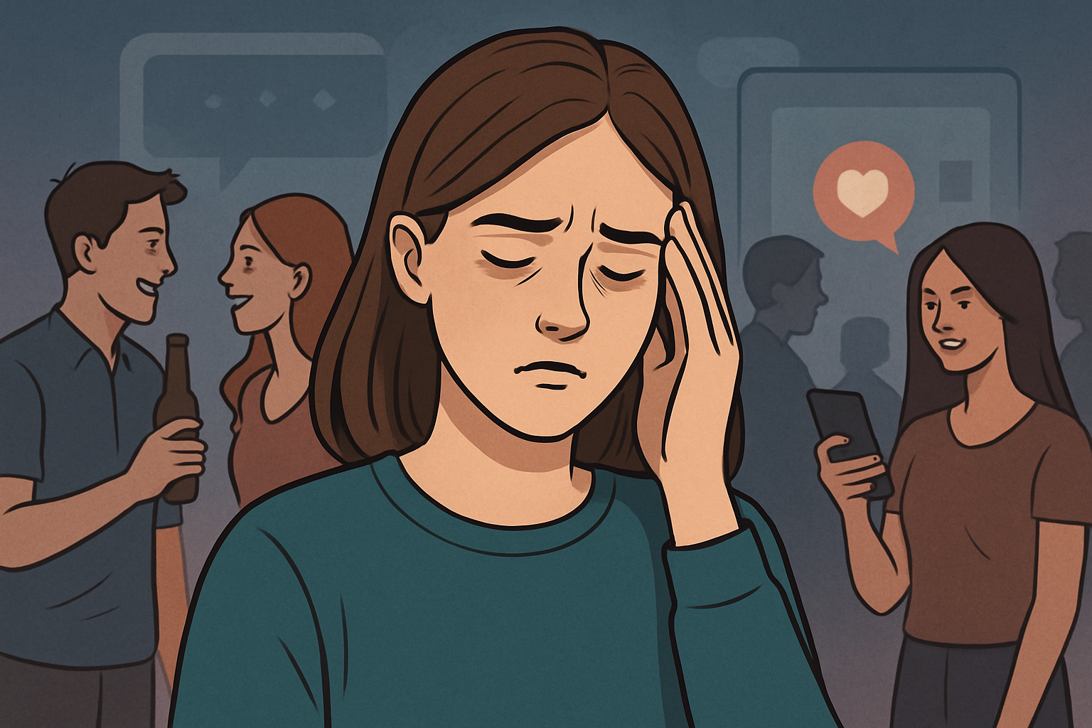 Mens man venter på at få hjælp Social Stress